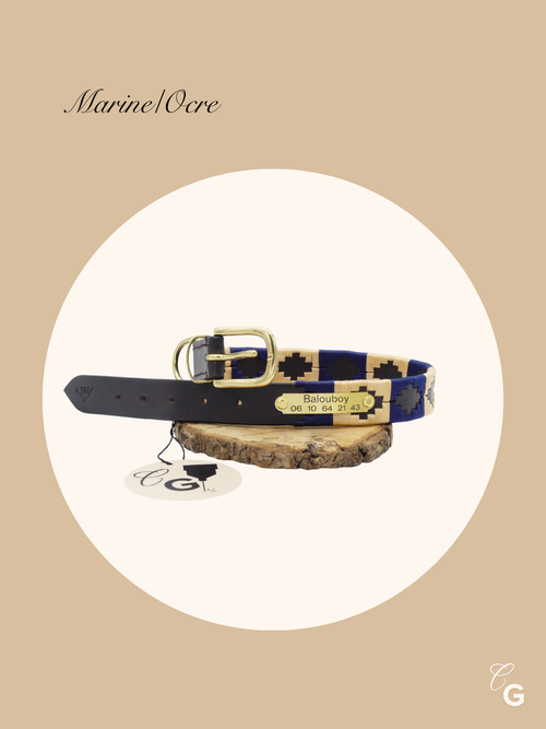 Collier Polo – Marine & Ocre