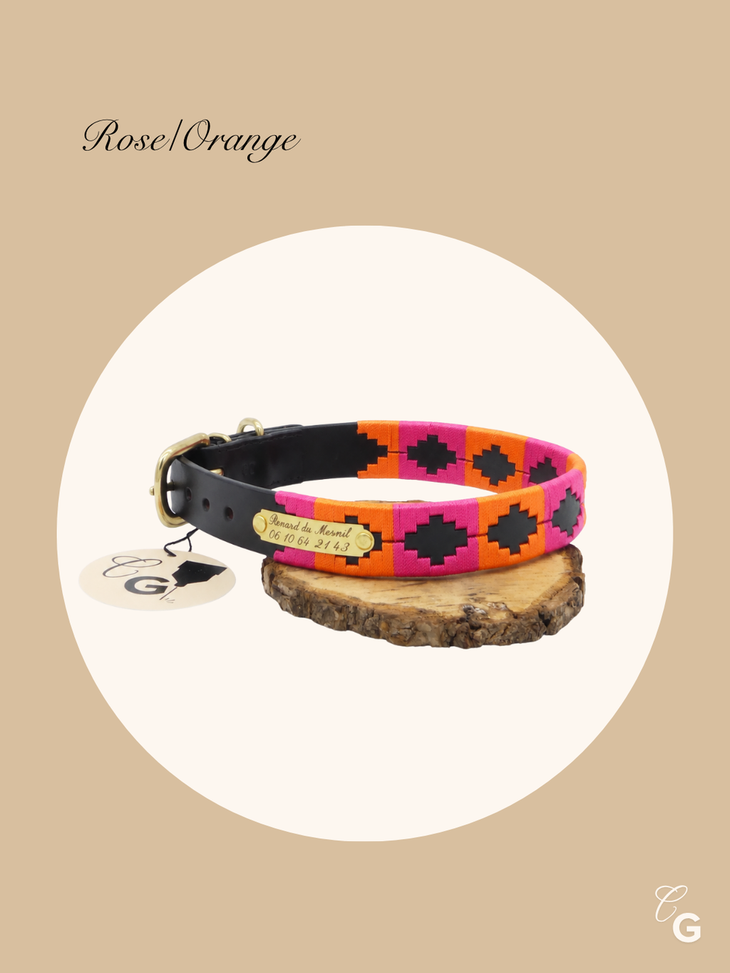 Collier Polo – Rose & Orange