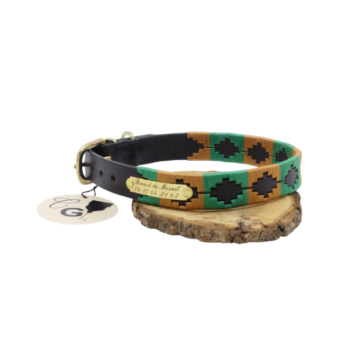 Collier Polo – Vert & Ocre