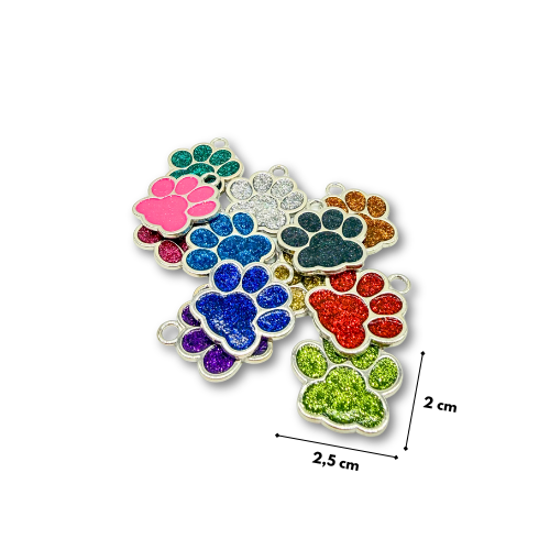 Médailles "Bonne patte" glitter mini