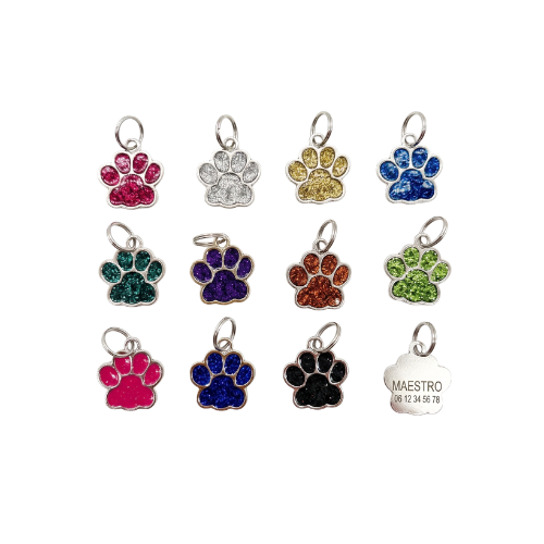 Médailles "Bonne patte" glitter mini
