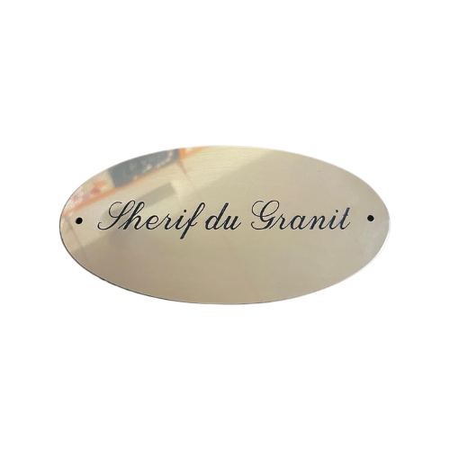 Plaque ovale – Laiton ou Aluminium