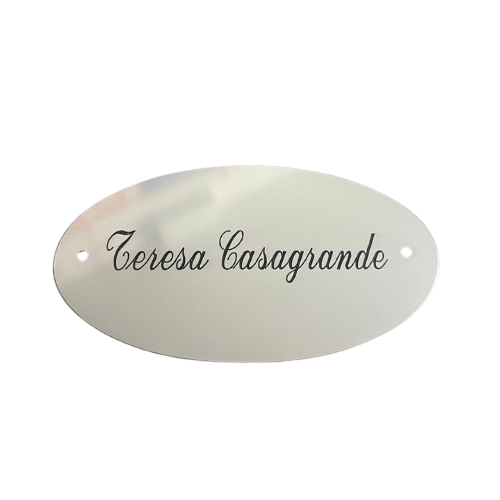 Plaque ovale – Laiton ou Aluminium